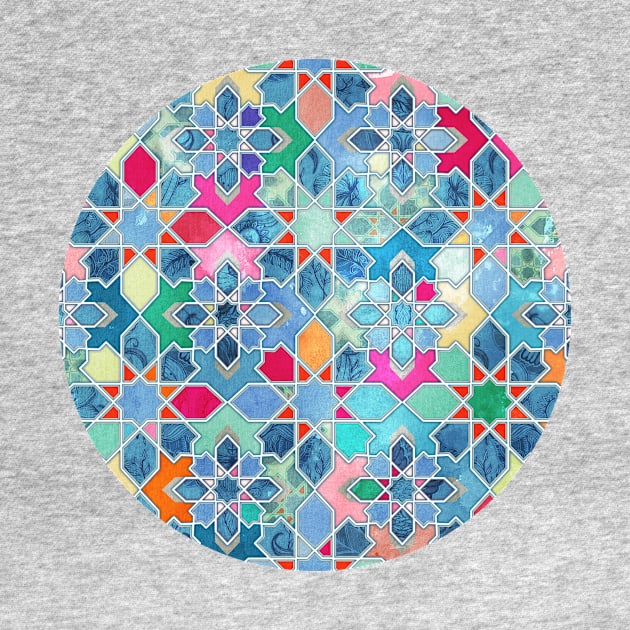 Pretty Pastel Moroccan Tile Mosaic Pattern by micklyn